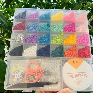 Brand New 17000pcs Seed Beads Jewelry Making Kit For Adult, Kids 8+ Years Old